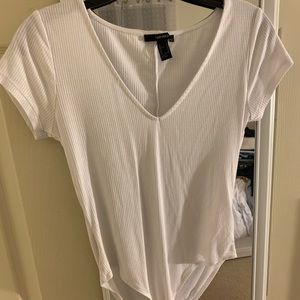 white forever 21 body suit